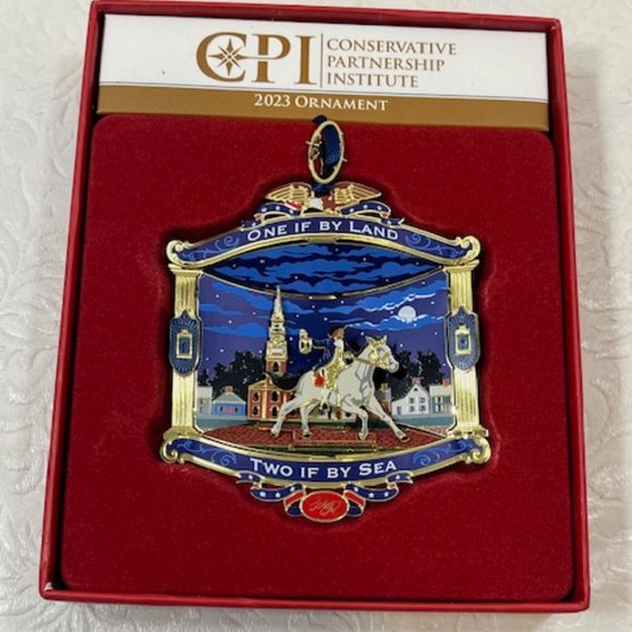 Conservative Partnership Institute CPI 2023 Christmas Ornament NEW in Box 3" - Picture 2 of 9